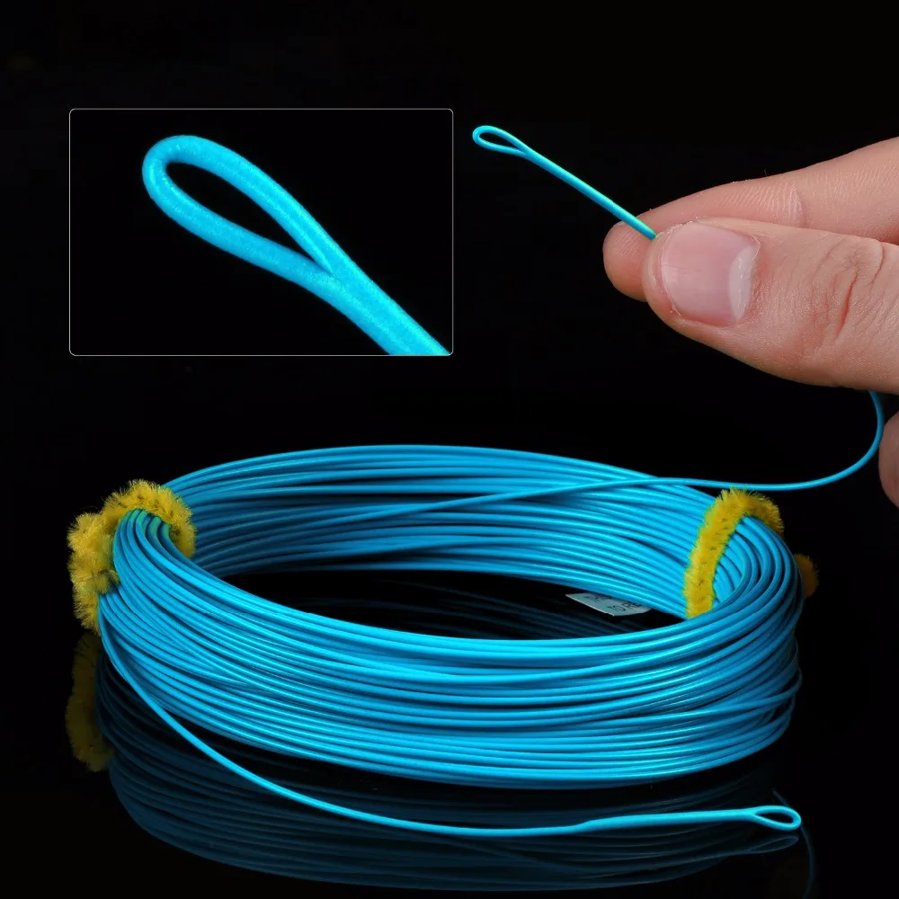 Goture GENERAL Fly Line 30M/100FT WF 3/4/5/6/7/8F Weight Forward Floating Fly Fishing Line with Welded Loops 7 Colors Optional