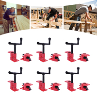 6PCS Wood Gluing Pipe Clamp Sets 3/4inch Heavy Duty Woodworking Pipe Clamps Professional Woodworking Tool