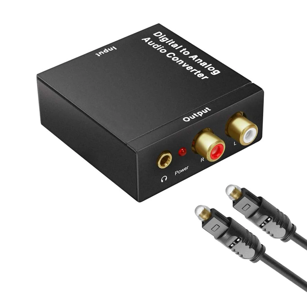 

DAC Digital to Analog Audio Converter SPDIF Optical Toslink Coaxial to L/R RCA and 3.5mm Jack Headphone Amplifier for PS3/4 HDTV