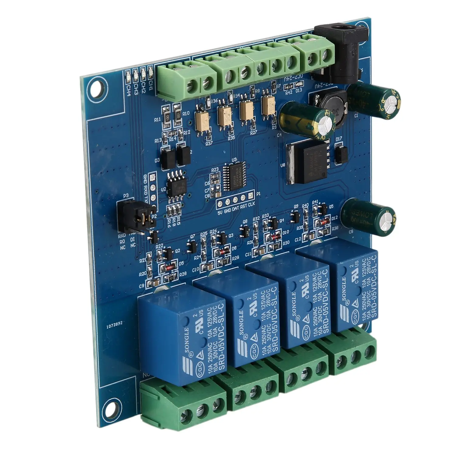 Module de relais Modbus Rtu 4 Ch, entrée 485 Ttl, Communication Uart, entrée 4 canaux, Module de relais 7-24V