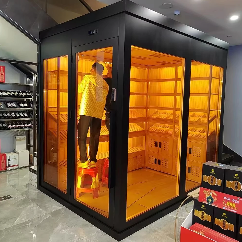 Premium Storage Custom Cigar Humidor Cabinet with  Spanish Cedar & Smart Control