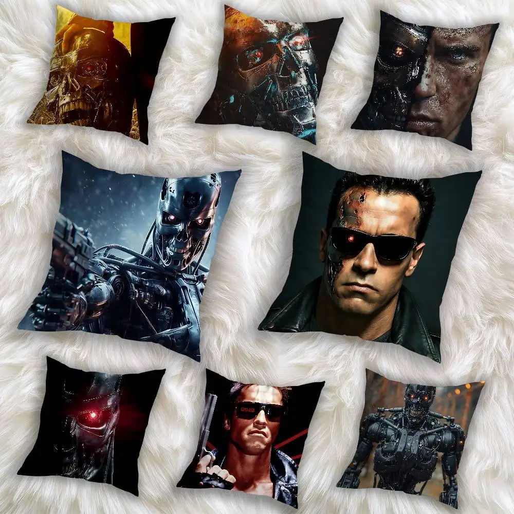

hot sci-fi The Terminator Pillow Case Pillow Case Living Room Sofa Cushion Cover Suitable For Home Bedroom Room Decoration