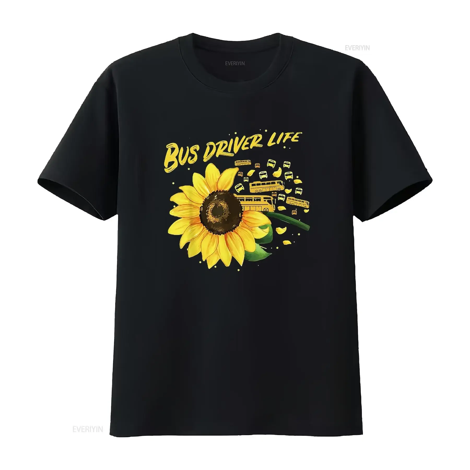 Womens Sunflower Bus Driver Idea T Shirt White 2X Large vintage Washed Soft graphic streetwear Slightly designer clothes homme