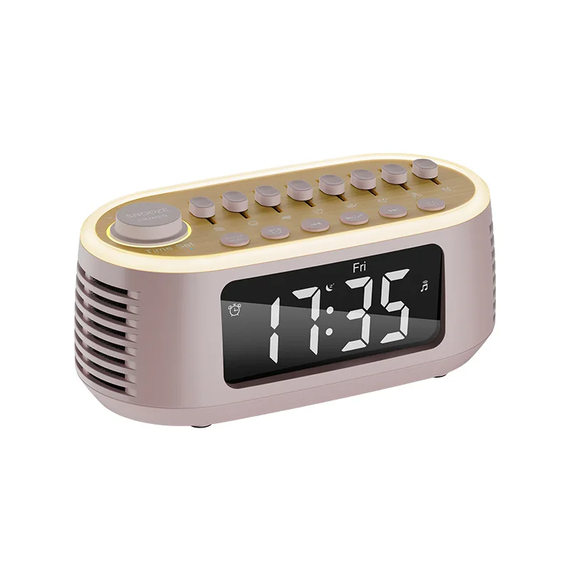 T13 2024 New Portable Professional Hifi Mini Wireless Music Sound Speaker Audio System With Led Alarm Clock for Bedroom Speakers