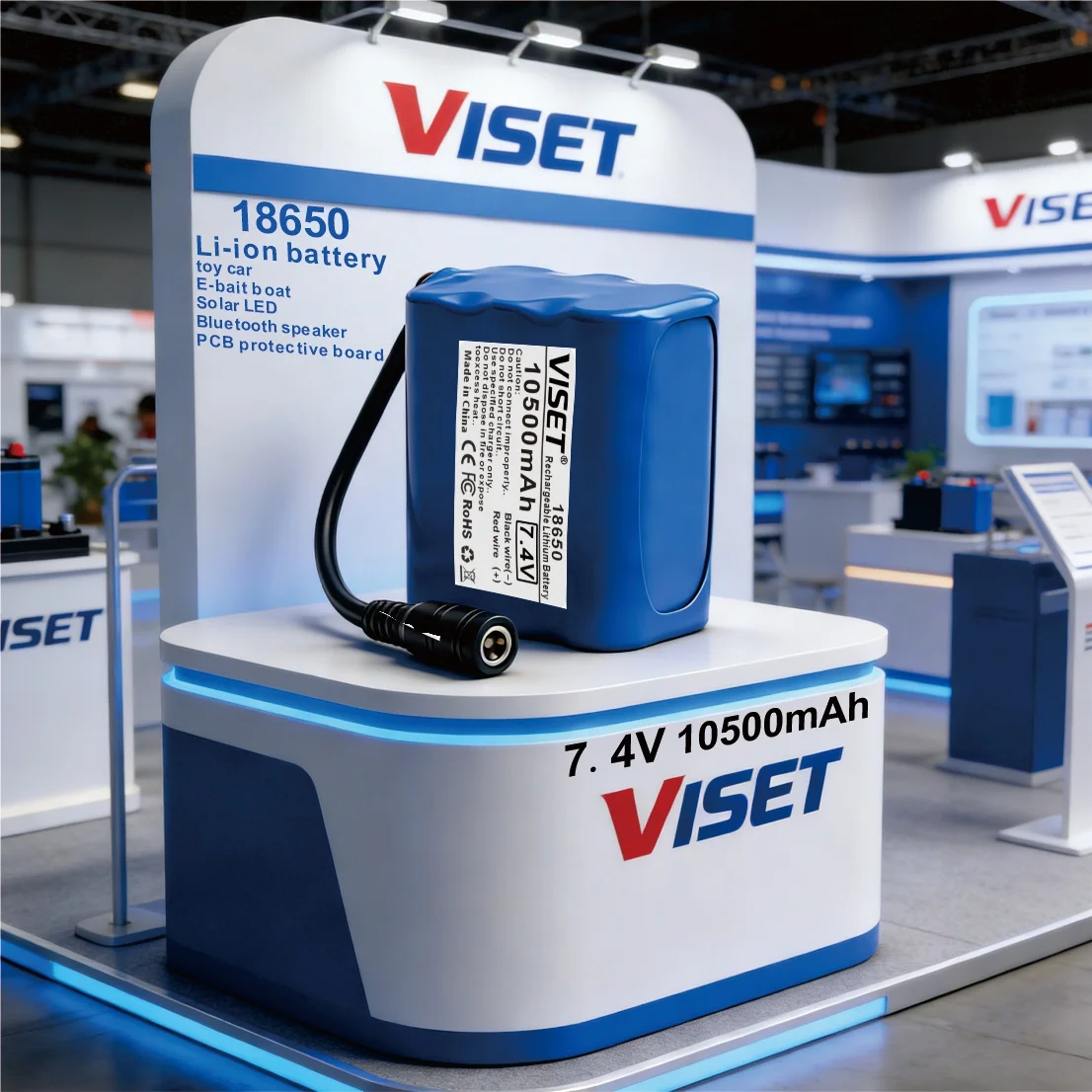 

New7.4V 18650 14000mAh with wires Li-ion rechargeable battery with PCB for Bluetooth Speaker Remote control toy car fishing boat