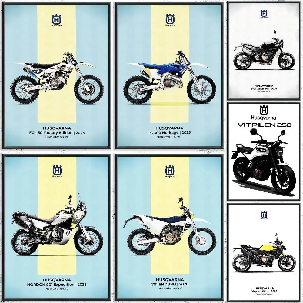 Famous Brand H-HusqvarnaS Painting Calligraphy HD Canvas Poster Crease Free Waterproof All Space Wall Decor