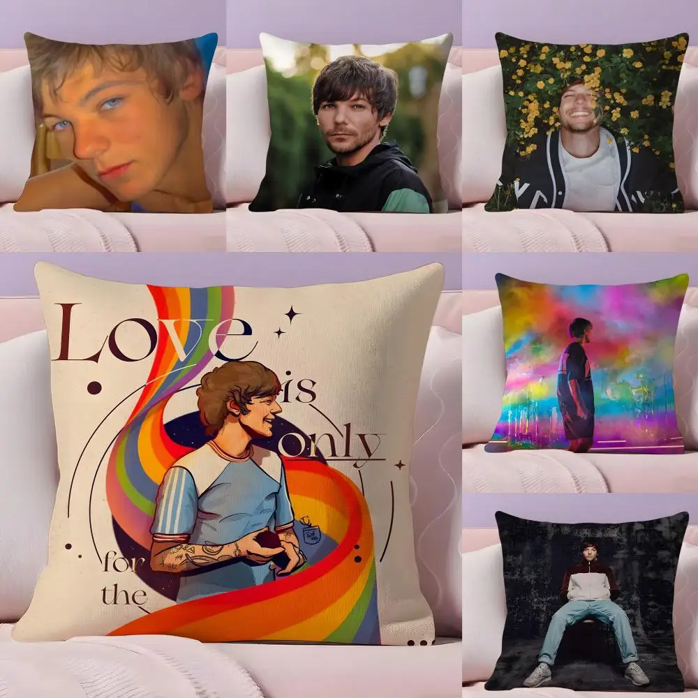 Louis T-Tomlinson ACTOR Cushion Cover Pillow Case Plush Fabric Soft Double Sided Print Home Sofa High Quality Cushion