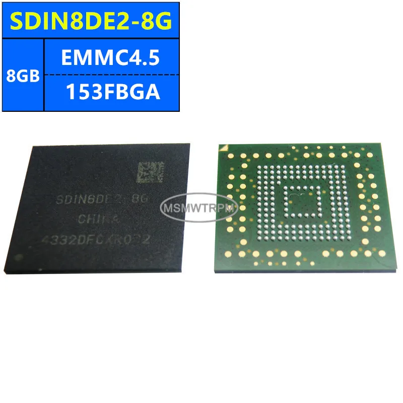 SDIN8DR1-8G SDIN8DE2-8G SDIN8DE1-8G EMMC4.5 8GB 153FBGA Memory Chip IC Electronic Components New Original