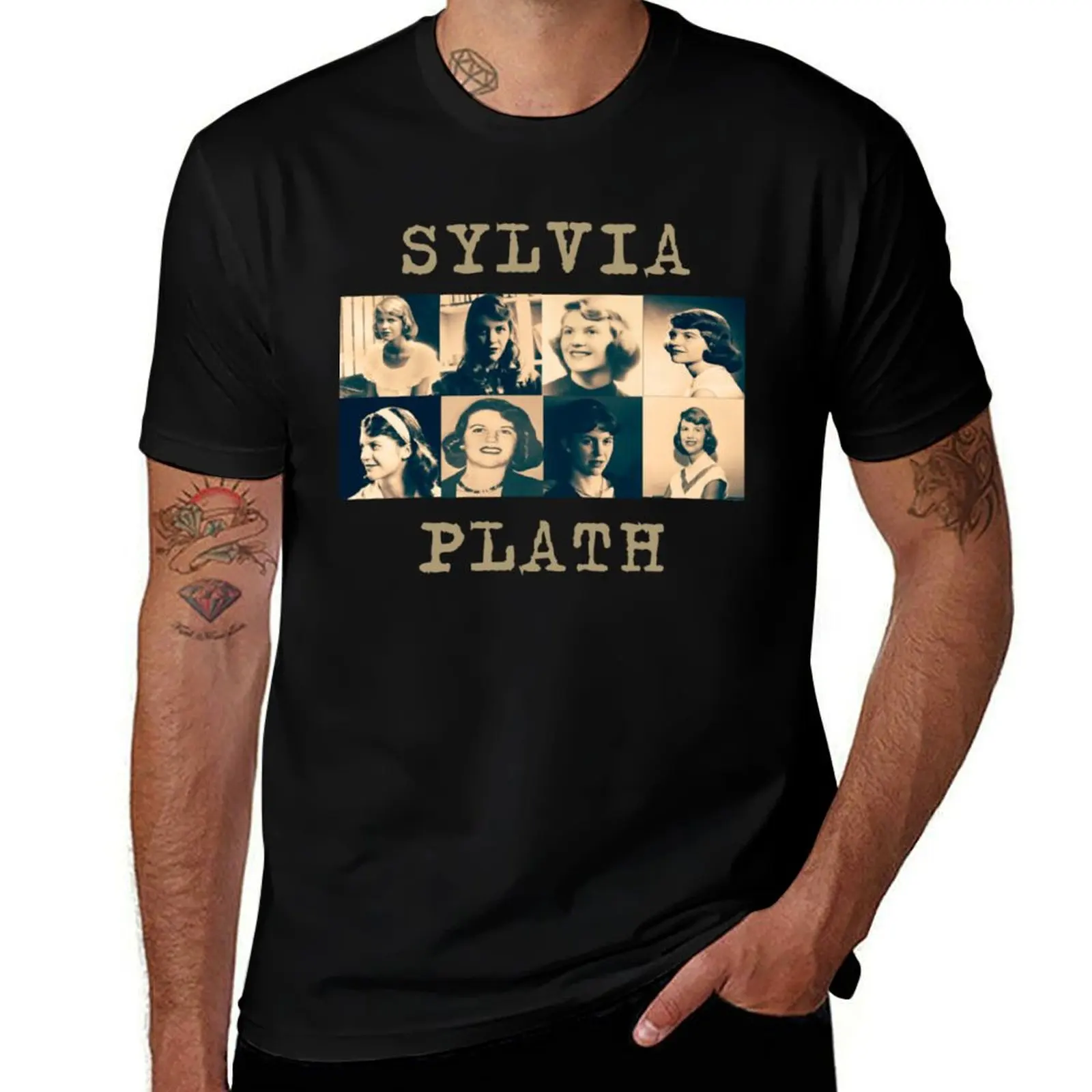 Sylvia Plath T-Shirt T-Shirt summer shirt Anime t-shirt anime tshirt t shirts for men cotton