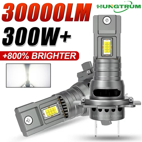 Faro LED H7 CANBUS 30000LM 7035 Chips CSP 1:1 tamaño MINI Plug and Play lámpara automática 6000K luz antiniebla Turbo inalámbrica con ventilador