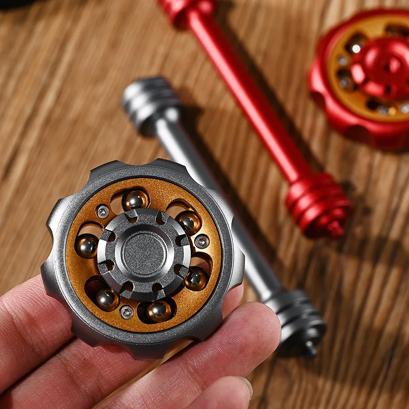 New EDC Fingertip Windmill Scepter Slider Fingertip Toy Reduction Gyro Metal Slider Finger Push Rotating Coin Decompression