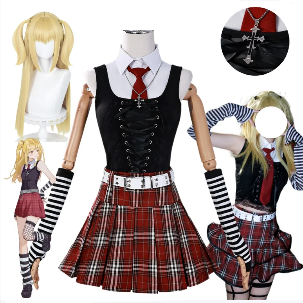 

Death Note Misa Amane First Appearance Subculture Cosplay Set Full Costume Adult Women Daily Wear Halloween Carnival Outfit