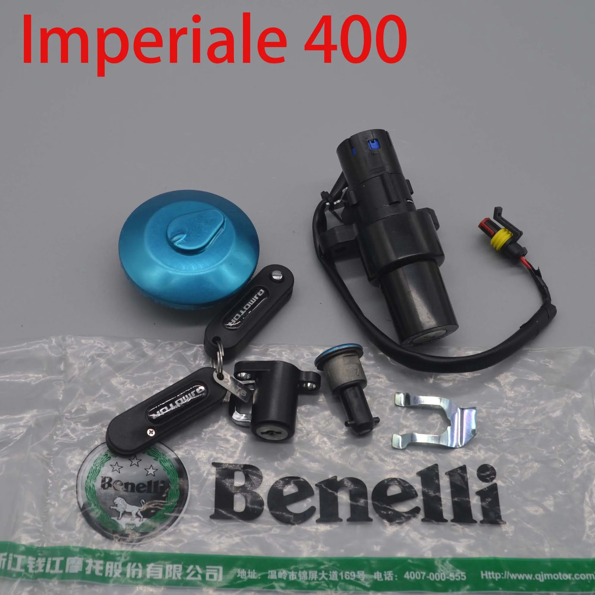 Full set ignition key switch for QJIANG Benelli Imperiale 400 vintage motorbike BJ400-8 blank key