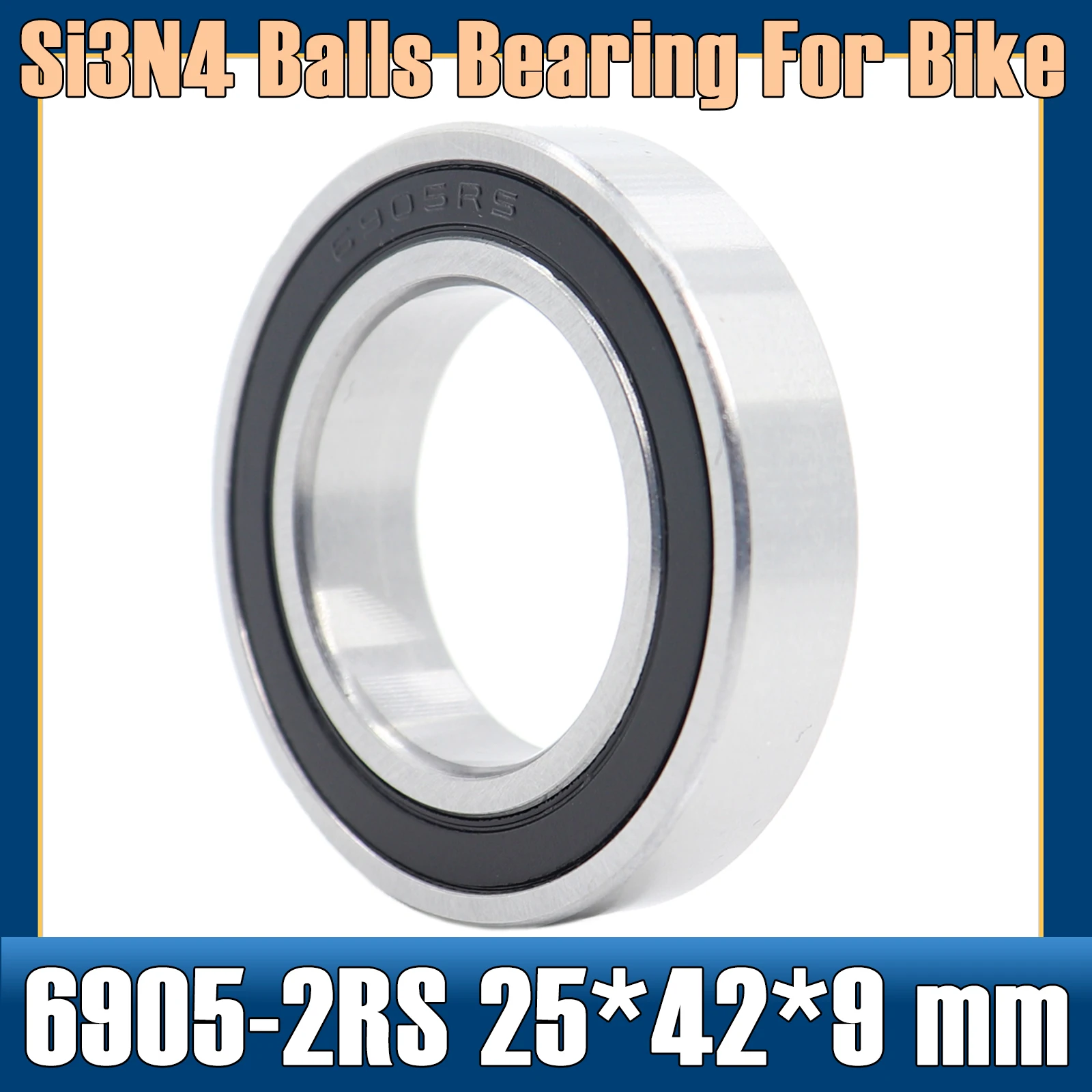 

6905 Hybrid Ceramic Bearing 25*42*9 mm ( 1 PC ) Bicycle Bottom Brackets Spares 6905RS Si3N4 Ball Bearings