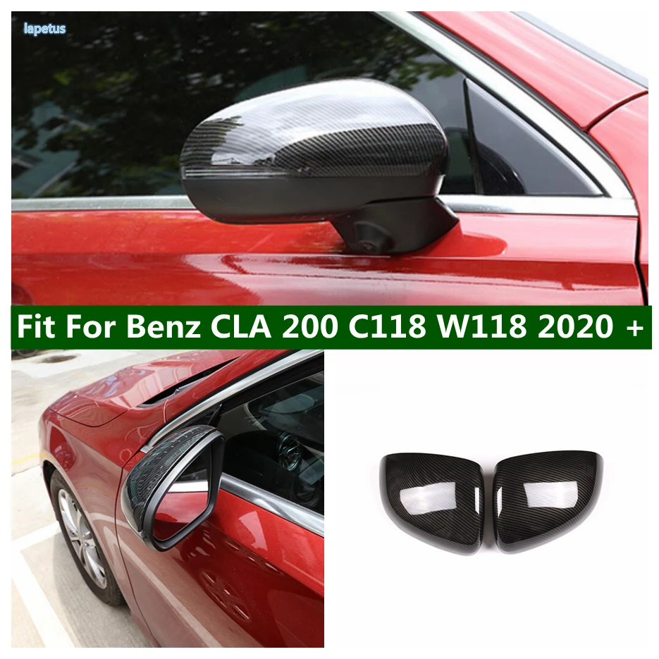 

Side Rearview Mirror Decor Cap Cover Trim Fit For Mercedes-Benz CLA 200 C118 W118 2020 2021 2022 Carbon Fiber Car Accessories