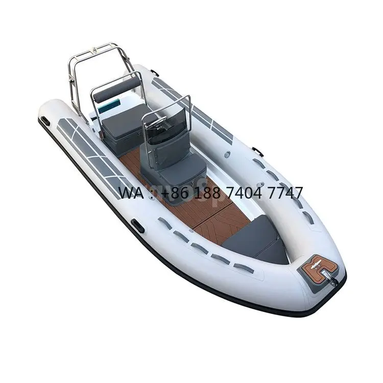 Cheap durable fiberglass rib boat 480cm inflatable fishing boat black white for sea recreation