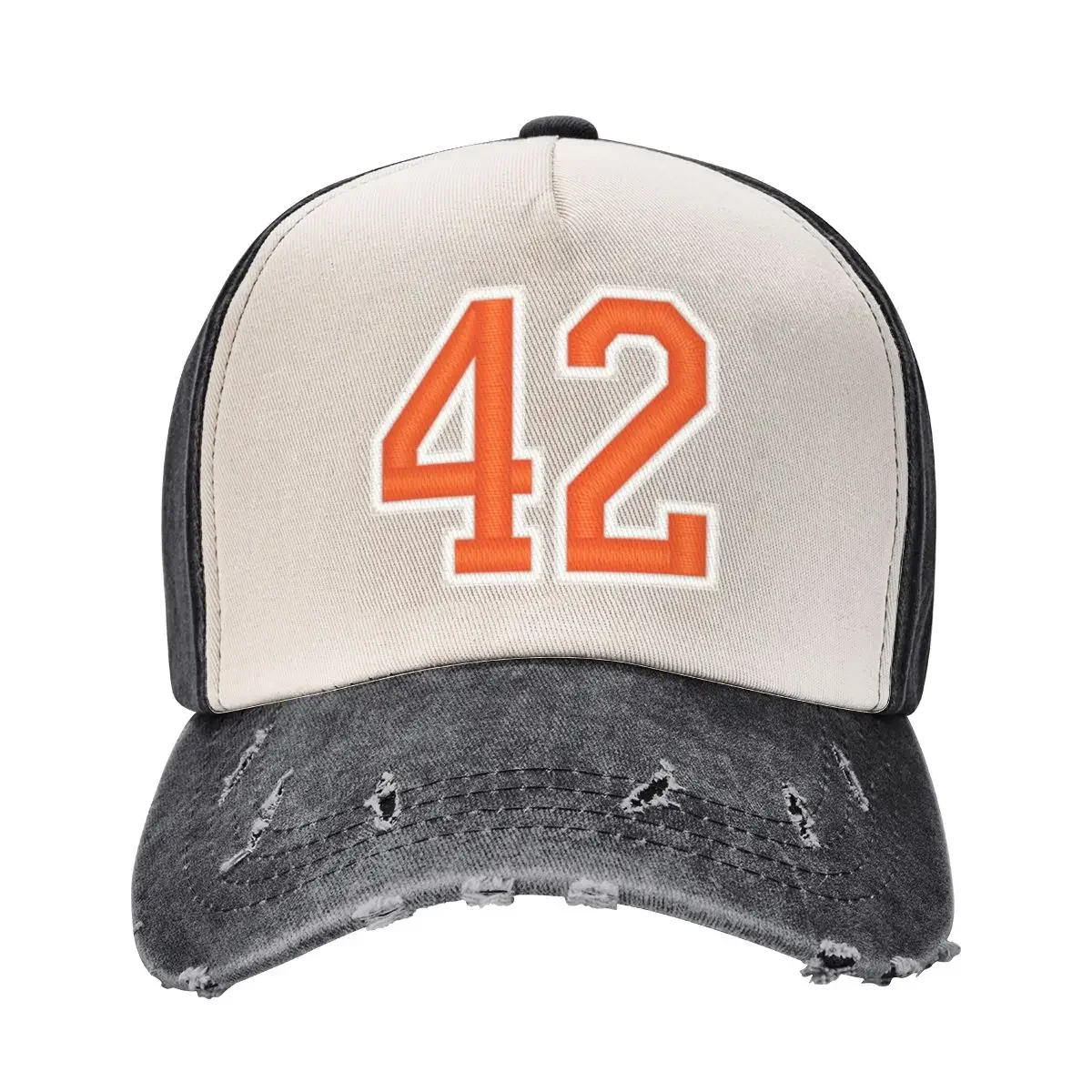 Sports Number 42 Jersey forty-two Orange Baseball Cap Gentleman Hat Kids Hat Women Men's