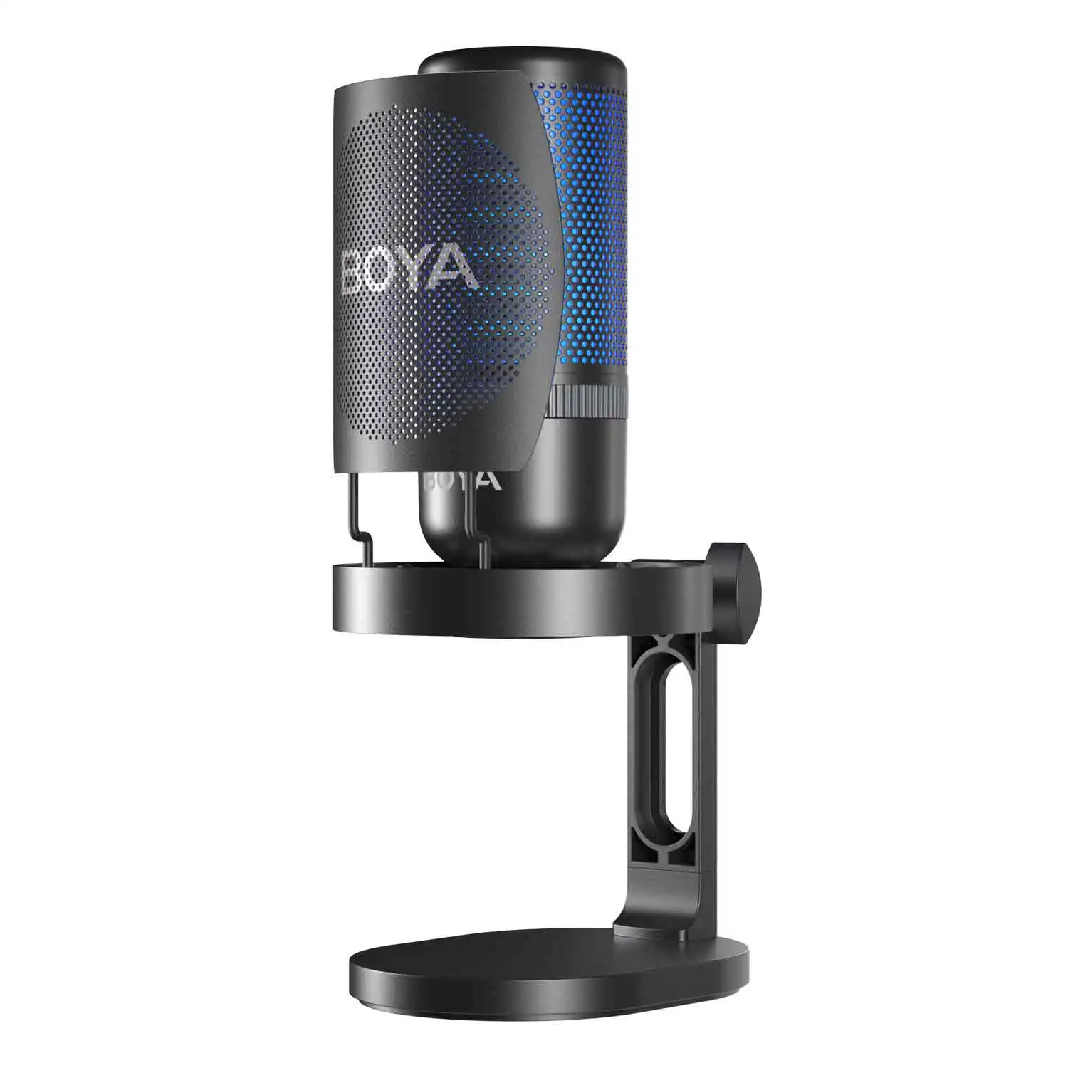 BOYA K3 USB-dektopmicrofoon met ruisonderdrukking/versterking/RGB voor podcasting live streaming op iPhone smartphone/PS4,5/Mac/PC