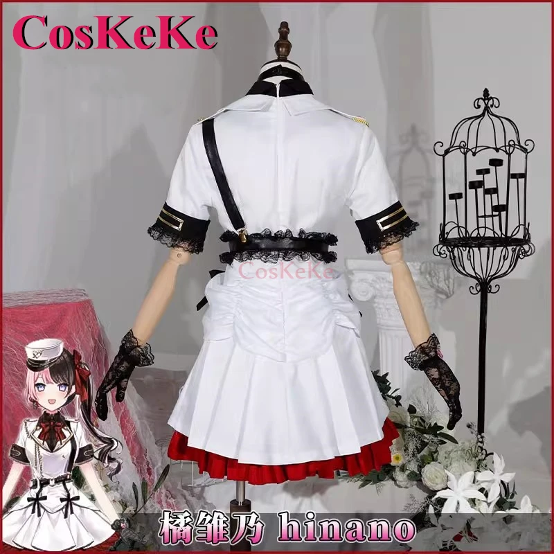 CosKeKe Hinano Tachibana Anime VTuber VSPO! Cosplay Costumes Sweet Lovely Uniforms Full Set Halloween Party Role Play Clothing