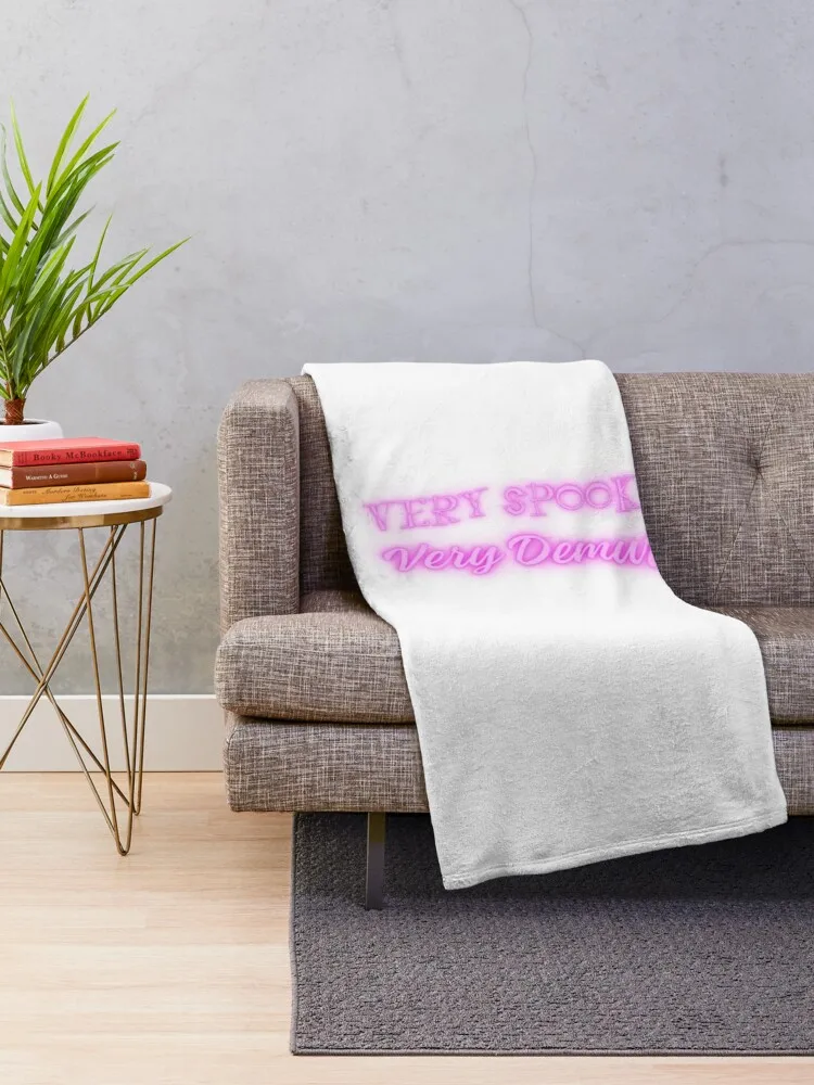 Very Spooky Very Demure Pinky Glow Throw Blanket Custom cosplay anime Blankets