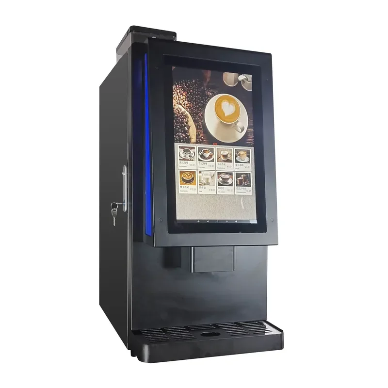 for SUPIN 408D Commercial Espresso Coffee Vending Machine 16.5 Inch Touch Screen Big Powder Canister Full Display Office Use