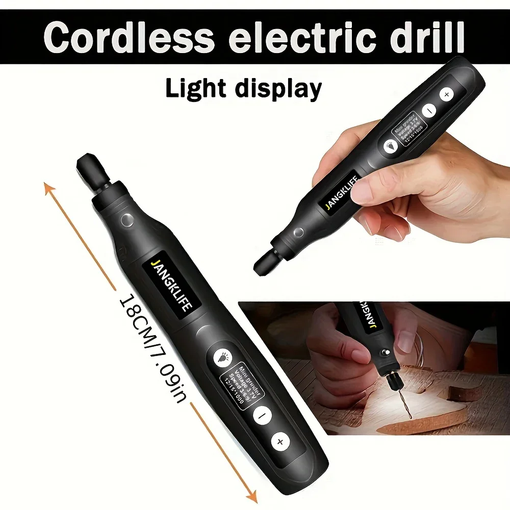 USB Cordless Rotary Tool Kit Woodworking Engraving Pen DIY For Jewelry Metal Glass Mini Wireless Drill