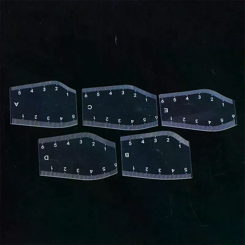 5Pcs Durable Brow Shaping Stencil Shaping Portable Instant Brow Shaper Drawing Eyebrow Design Ruler Gift