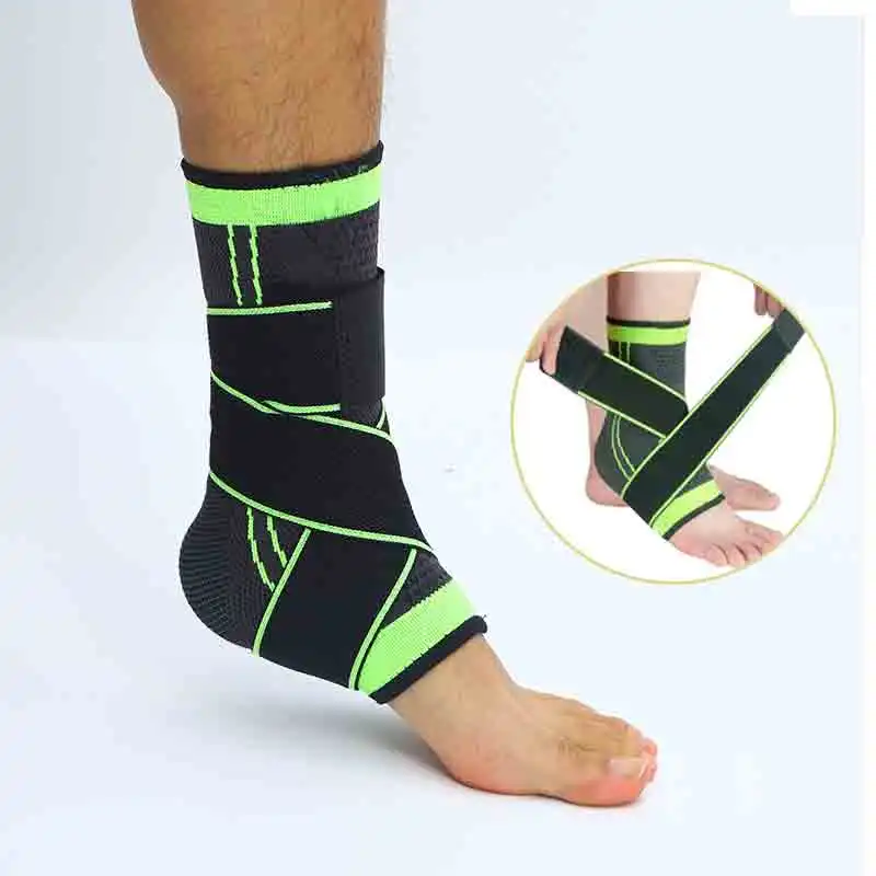 1 PC Sports Ankle Brace Compression Strap Sleeves Support 3D Weave Elastic Bandage Foot Protective Gear Gym Fitness