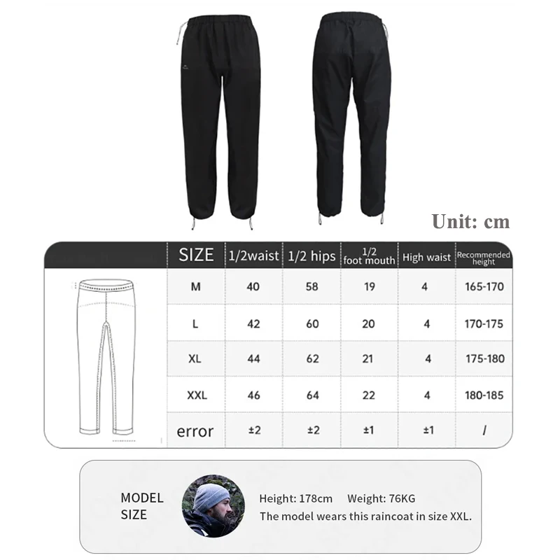 Naturehike Rainproof Pants Outdoor Hiking travel Waterproof Breathable Fishing Pants Ultralight Portable Windproof Camping Pants, image 5