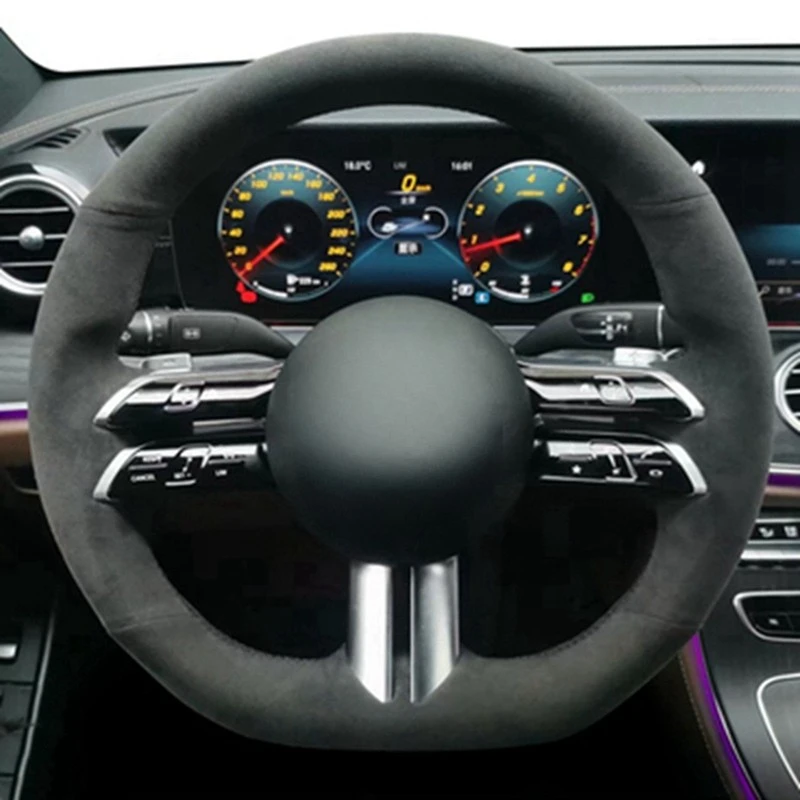 

Противоскользящая черная замшевая оплетка для Mercedes Benz S-Class W223 2021 C-Class W206 2021 E-Class W213 2021