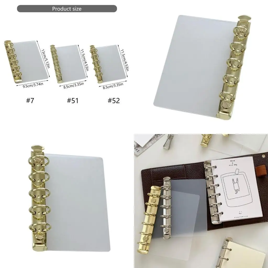 

LXAA Notebook Side Insert Metal Clip Adjustable Loose Leaf Partition Pad For Journal Planner Scrapbooking Office Accessories