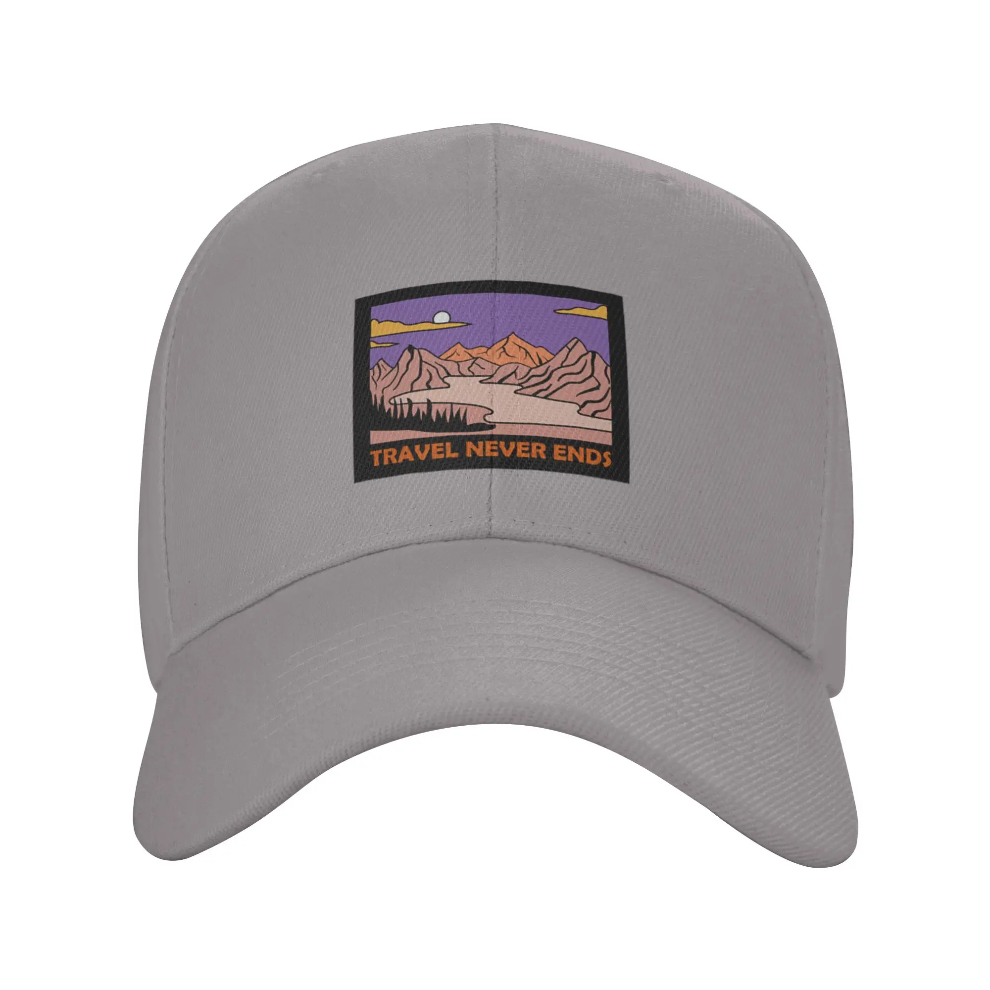 Hot Sale travel never ends  llustat on Baseball Cap  Hiphop Summer Hat  Basketball Game Summer Hat