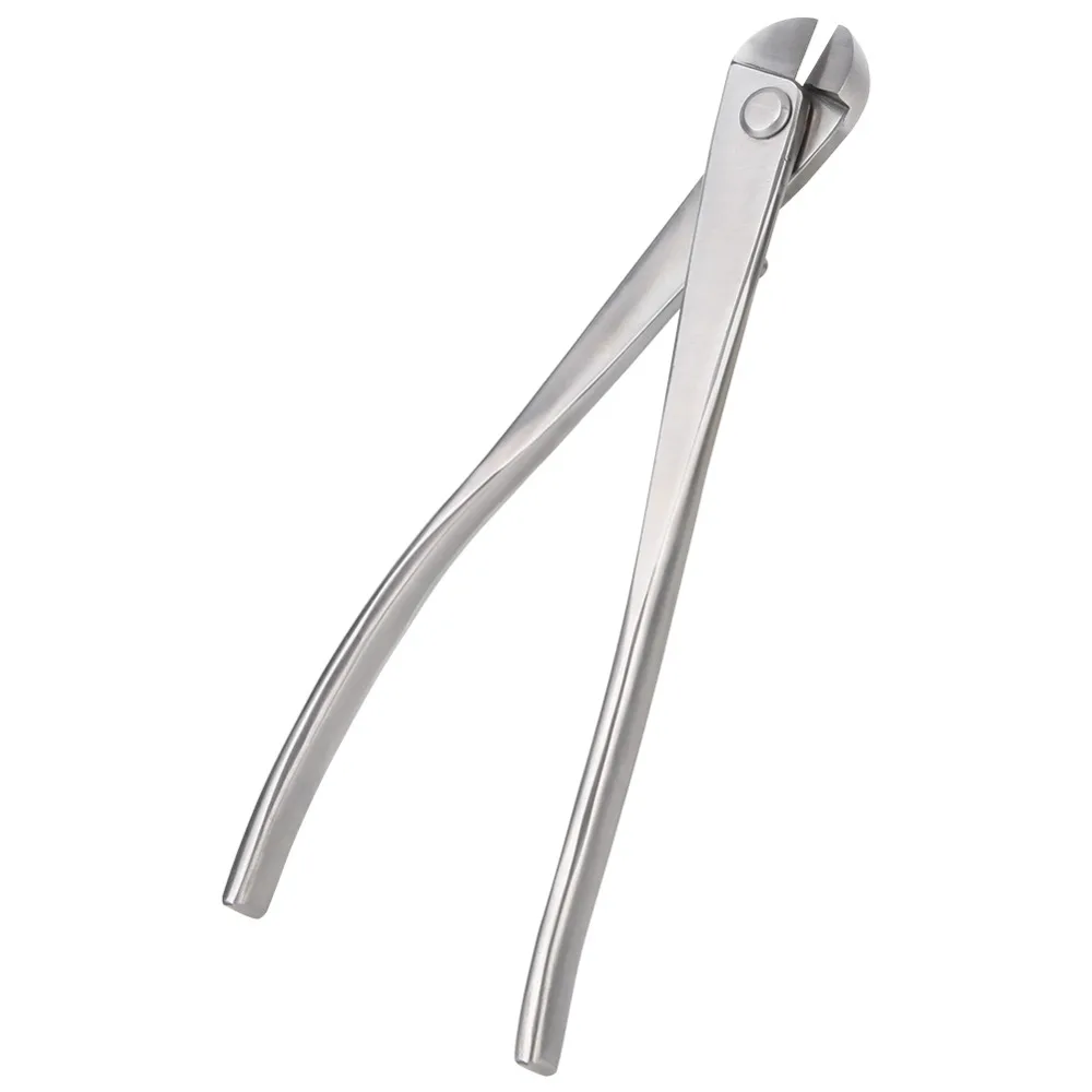 Durable Alloy Steel Pruning Shears Silver Round Edge Branch Cutter Ergonomic Handle Concave Edge Bonsai Scissors Plant Care