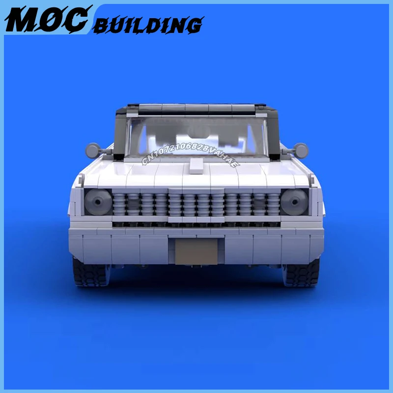MOC Building Blocks Classic Famous Vehicle 1971 Compact Car Model DIY Assembly Bricks Creative Sedan Toy Collection Display Gift