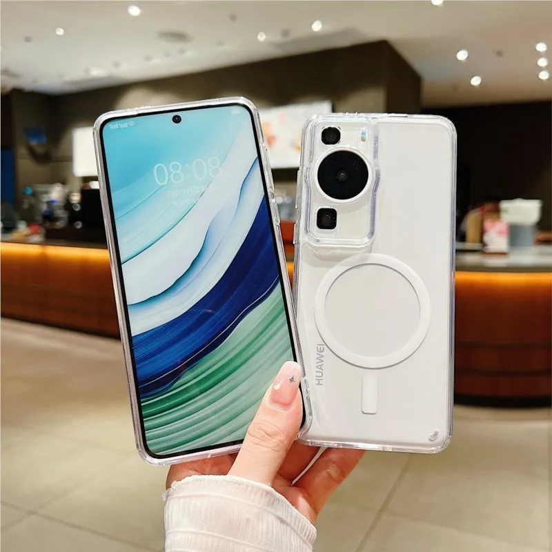 Funda transparente magnética para Xiaomi Mi 15 14 13 Pro Ultra 13T 14T Redmi Note 13 14 4G 5G, resistente a golpes, tapa dura 3