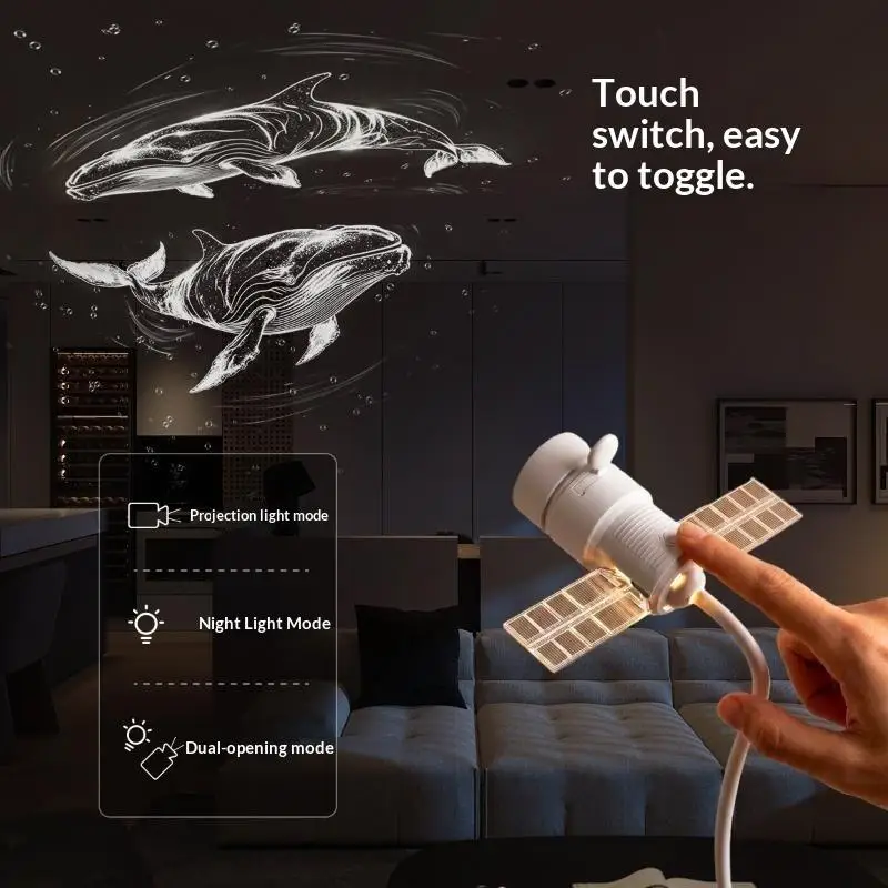 HD Dynamic Star Night Light Projector USB Plug And Play Galaxy Ocean Projector Car Bedroom Ceiling Led Night Light