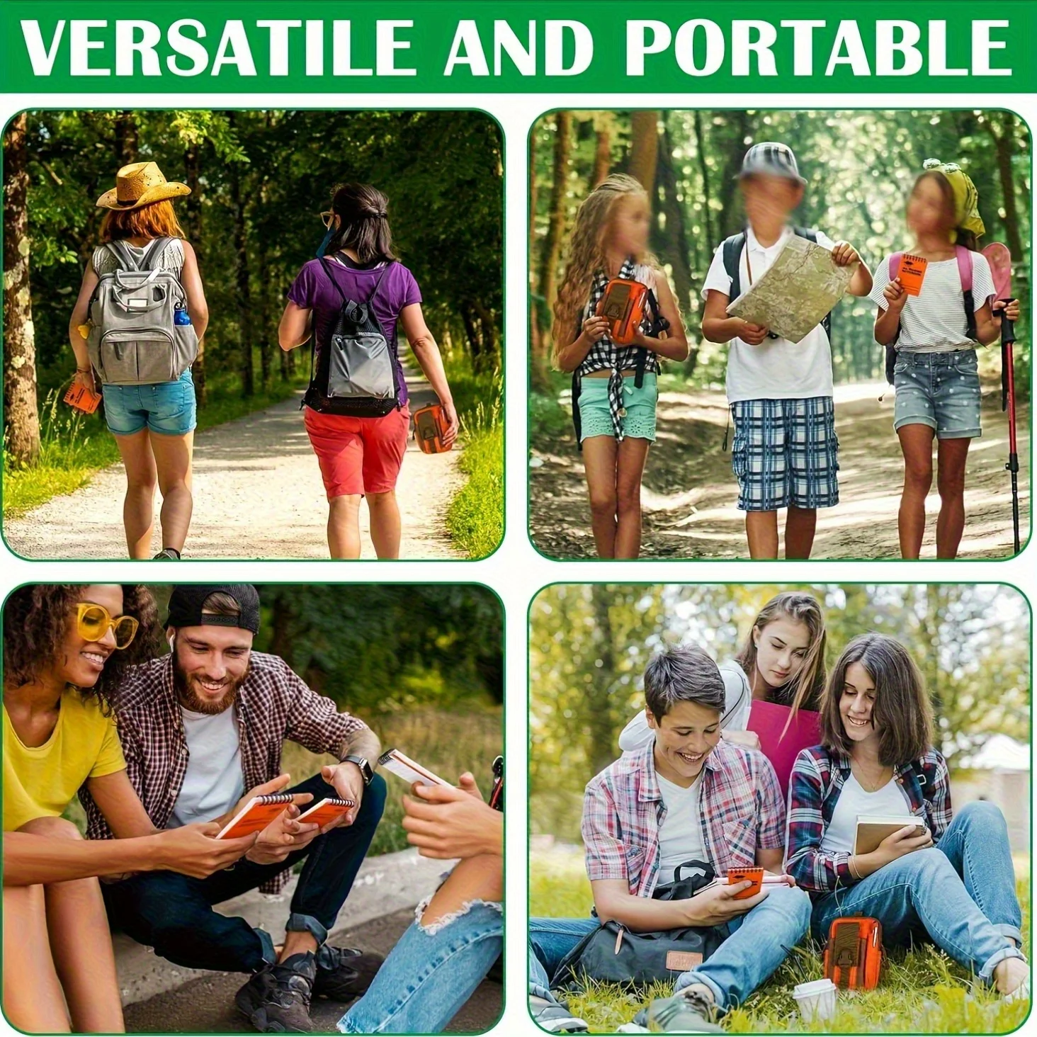 1/2/4/8 Stück Allwetter-wasserdichte Notizbücher mit reißfesten Seiten für Outdoor-Aktivitäten, Reisen, Camping, Büro, Schule – Detail 7
