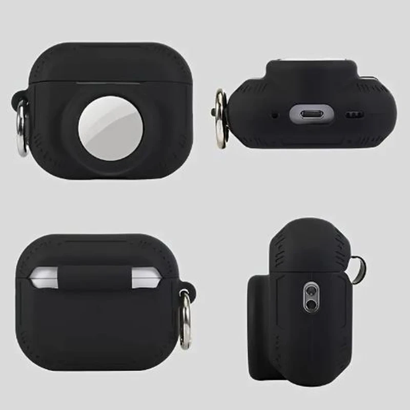 Durable Silicone Protective Case for Airpods Pro 2/Air Tag Anti-scratch Waterproof Anti-Loss Safe Design With Room for Compass