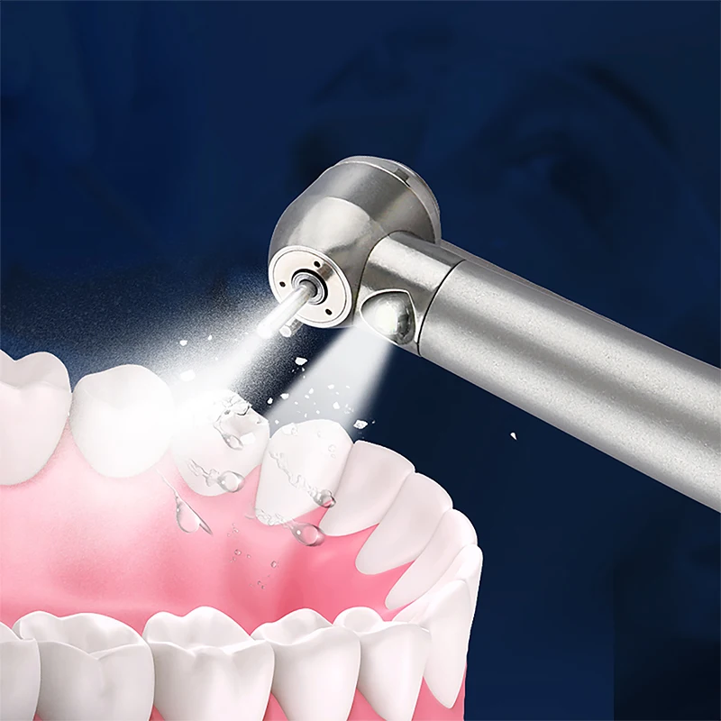 Dental turbine LED High Speed Handpiece Air Turbine 3 Water Spray Push Button 2/4 Hole Stainless Steel DENTAL PRODUCT