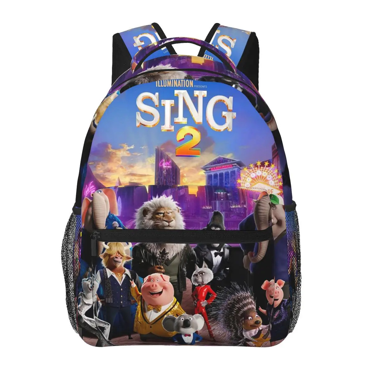 Potrait Sing Two Backpacks Boys Girls Bookbag Students School Bags Cartoon Laptop Rucksack Shoulder Bag Large Capacity