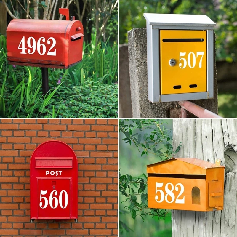High Visibility Reflective Number Stickers Easy to Decals for Mailboxes New Dropship
