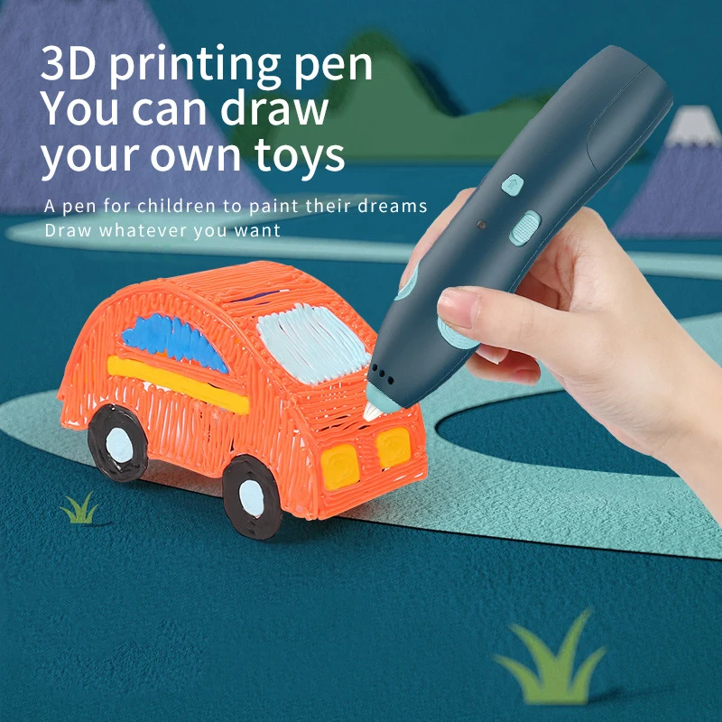 3D Printing Pen Set DIY Three-dimensional Painting Printing Children Toys Kids Birthday Christmas Gift with USB Charger 4 Colors