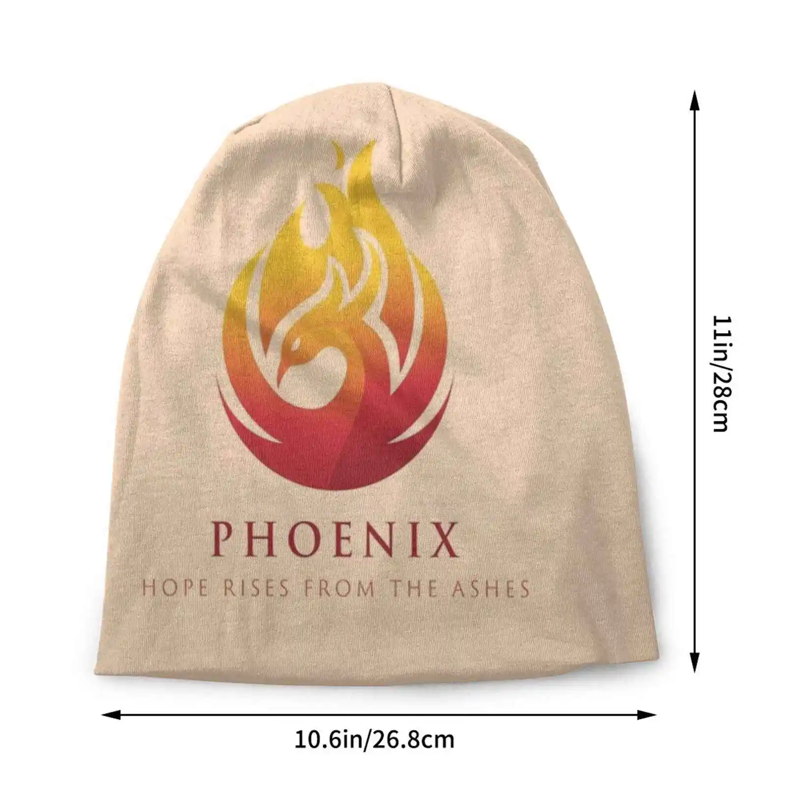 Phoenix-Hope Rises From The Ashes Knitted Hat Warm Beanie Outdoor Caps Briansmith84 Pheonix Fire Phoenix Birds Fire Bird Hope