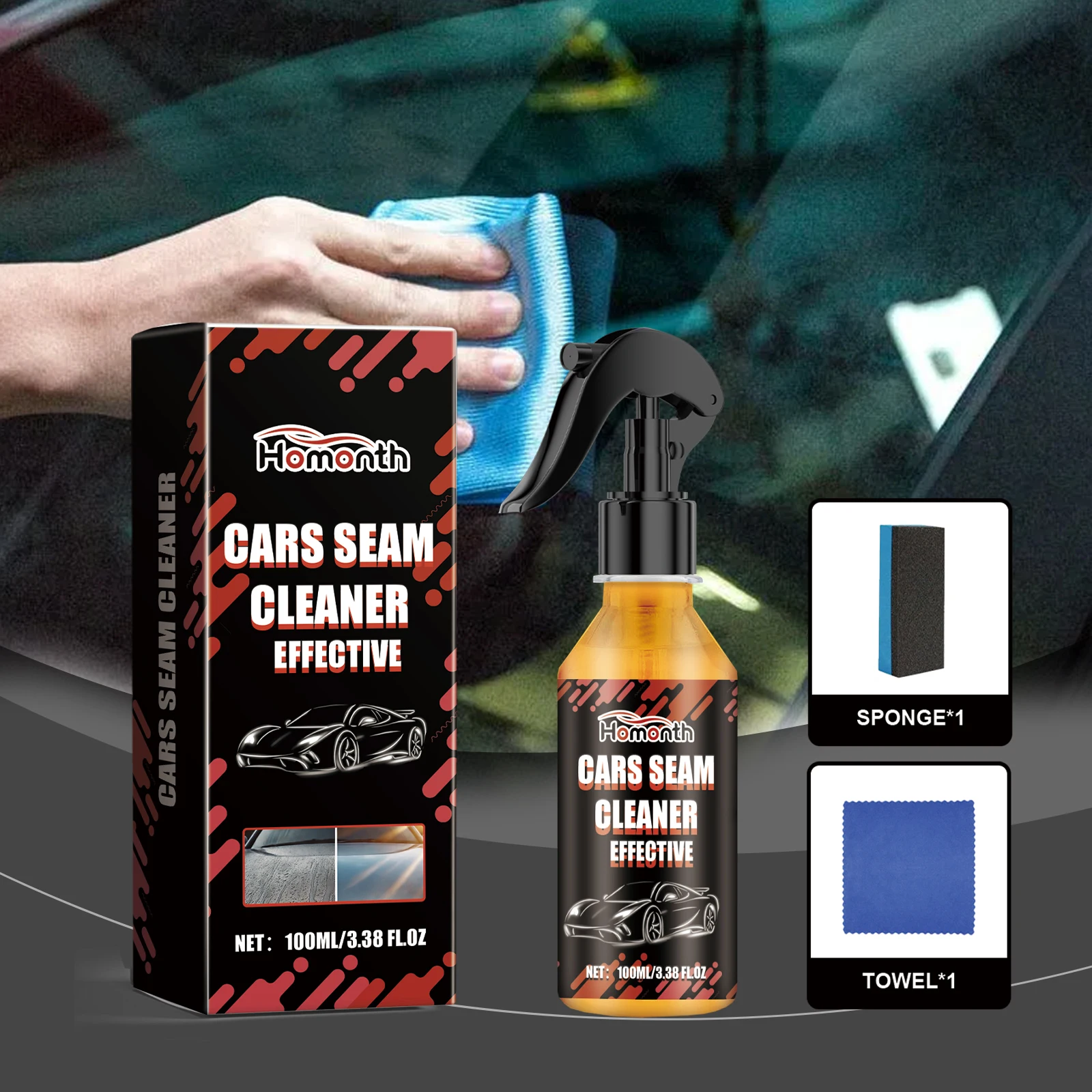 Cars Seam Cleaner Car Water Stain remover Oil Remover Mild Care Car Paint Gap Car Cleaning Supplies