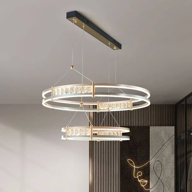 

Modern Home Decor Originality Circular Chandelier for Living Room Bedroom Pendant Lamp Interior Lighting Hanging Light Fixture