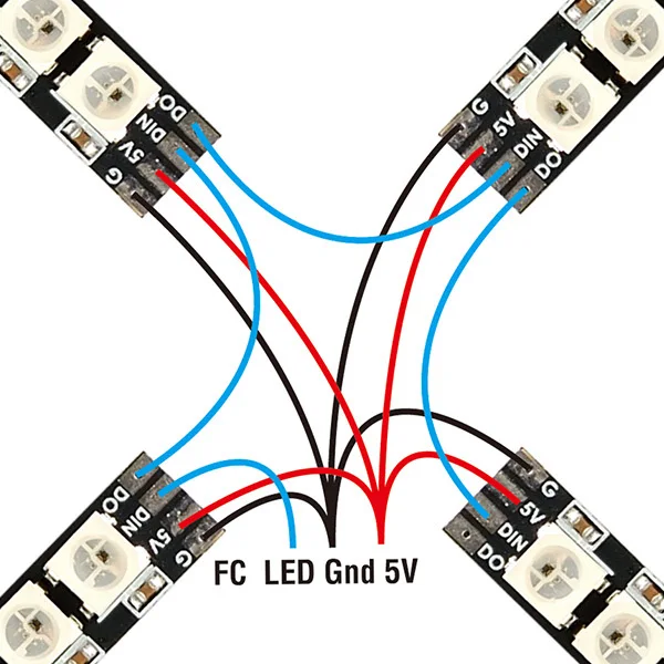 MATEKSYS Matek ARM Light LED strip 2812 2812-8slim 57*8mm Board for RC FPV Drone