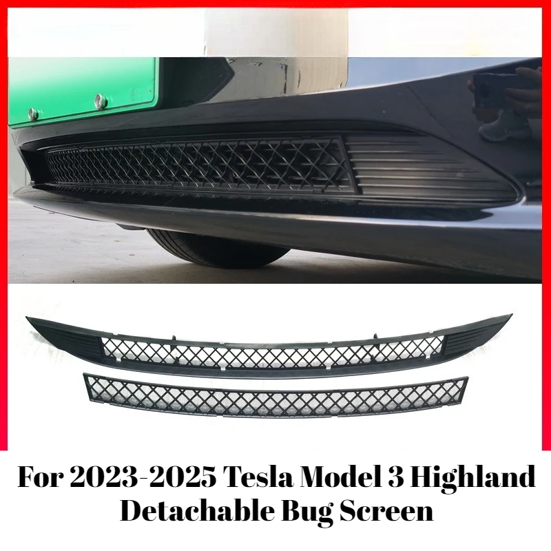 

For 2023-2025 Tesla Model 3 Highland Detachable Bug Screen Air Intake Filter Cover for Car Grille Auto Modification Accessory