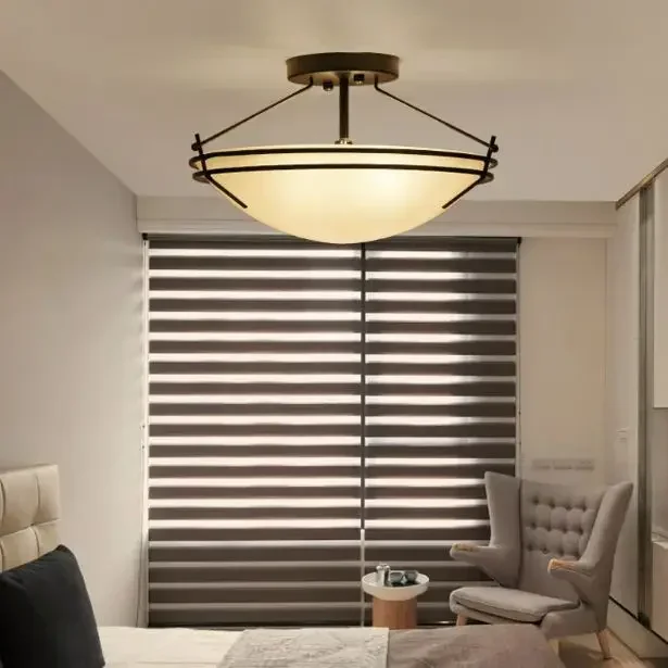 

European and American style living room bedroom restaurant wrought iron modern minimalist aisle balcony kitchen ceiling lamp