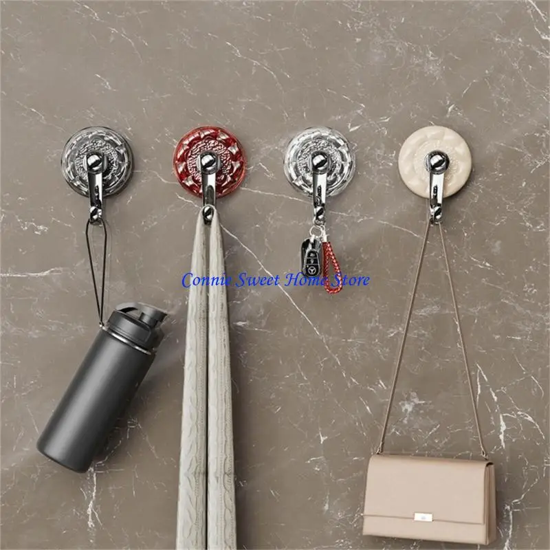 LXAF Vintage  Ripples Suction Cup Hook Towel Handle Suction Cup Suction Cup Hangers for Glass Door Window & Various Home Use