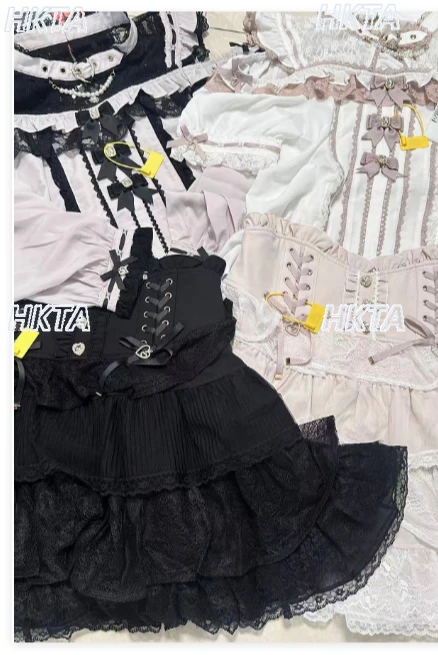 

2026 Summer New Liz Japanese Mine Series Off-the-shoulder Bow Short Sleeve Shirt Sweet Girl Women Lolita Chiffon Blouse Top
